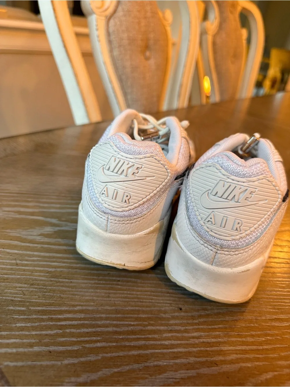Nike Air Max 90 White Black Sneakers Women’s 9.5 Casual Running Shoes